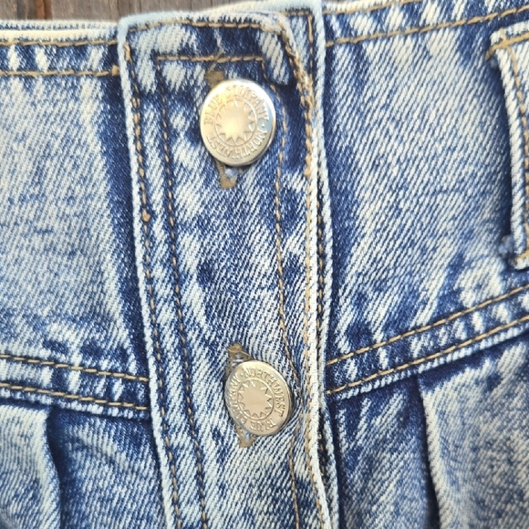 North West Blue Company Vintage 80s Acid Wash Western Denim Prairie Skirt Size 6 - Picture 5 of 9